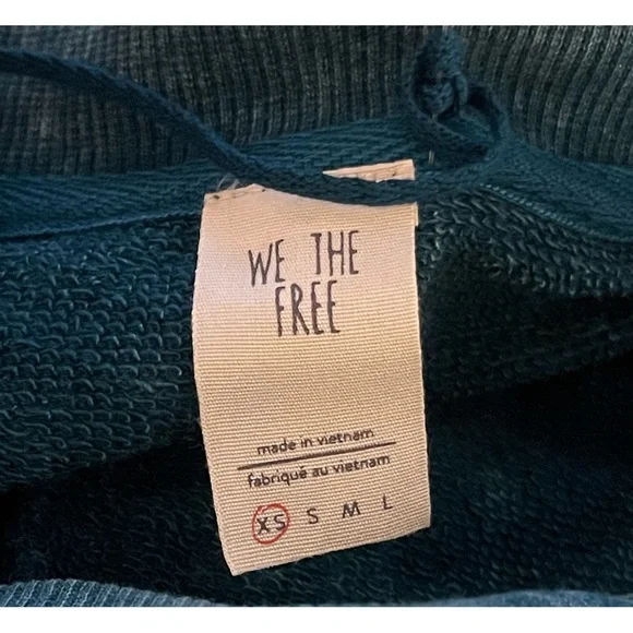 Free People Sleeves Glorious Sleeves Pullover Teal Velvet Sleeve Sweater NWT XS - Picture 10 of 14